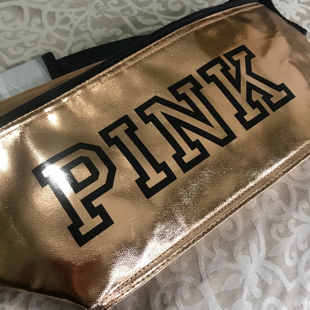 VS PINK Rose Gold Lunch Bag/Can Holder